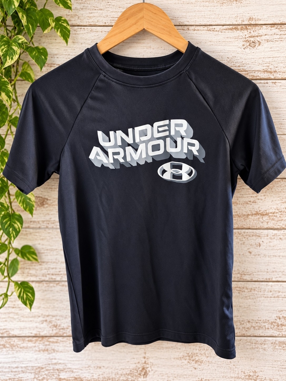 Under Armour Black Short-Sleeve Logo Performance Tee